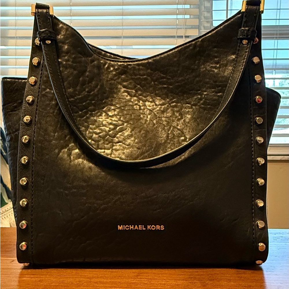 Michael Kors Black Studded Shoulder Bag